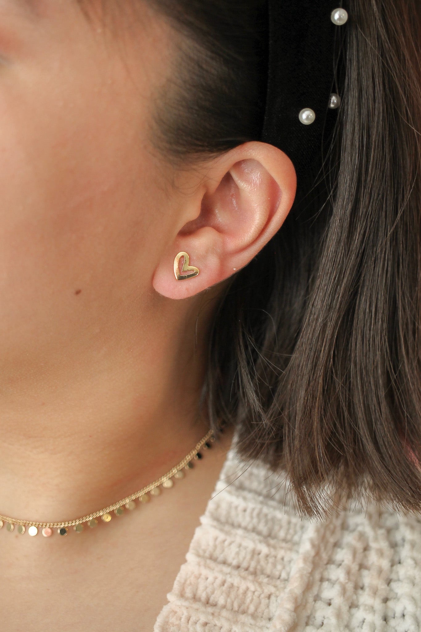 Lover Studs in Gold
